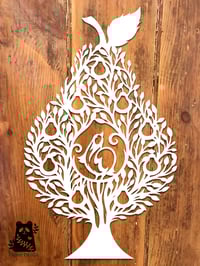 Partridge in a Pear Tree Papercut Template
