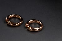 Image 3 of Ear Weights - ARIA - Hoop - Gold - Silver - Stainless Steel 316L Circle Weights - Stretched Ears