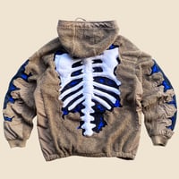 Image 5 of REWORKED NIKE CRACKED 3D PUFF SKELETON SHERPA JACKET L