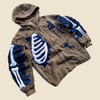 REWORKED NIKE CRACKED 3D PUFF SKELETON SHERPA JACKET L