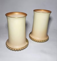 Image 2 of Royal Worcester Pair Spill Vases with embossed figures
