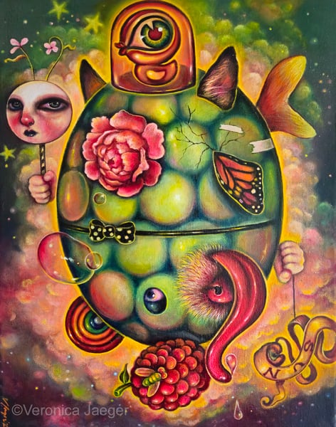 Image of "Cosmic Egg"-Original oil painting