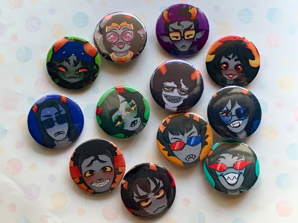 Image of Homestuck beta trolls buttons