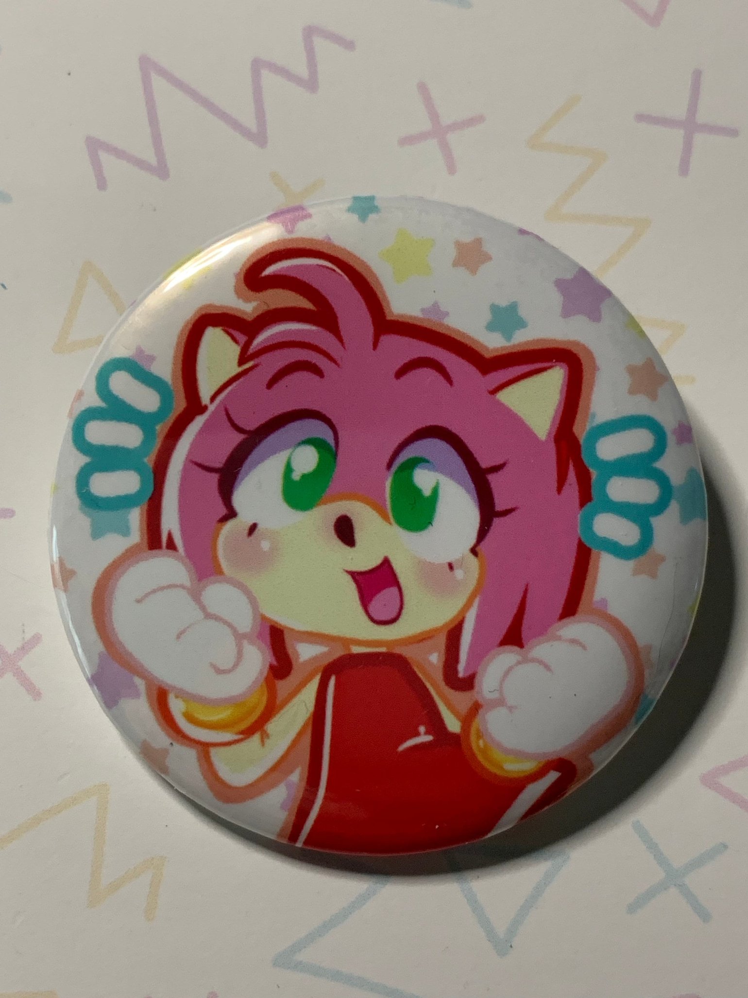 Image of Sonic Amy rose button