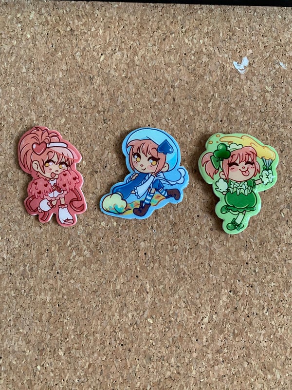 Image of Magical girl shugo chara Shrinky dink pin