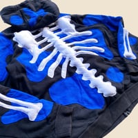 Image 7 of REWORKED NIKE 3D PUFF SKELETON BLUE FLOW ZIPHOODIE SIZE M