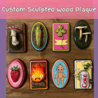 Image 1 of Custom Sculpted Wood Plaque