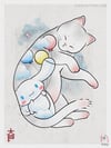 Cinnamoroll Cat Art Print