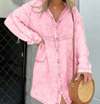 Loose Shirt Denim Dress