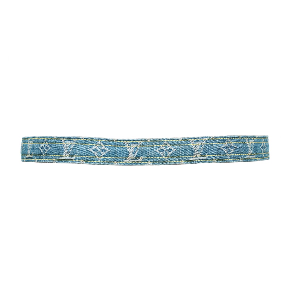 Image of Louis Vuitton 2007 Denim Monogram Belt