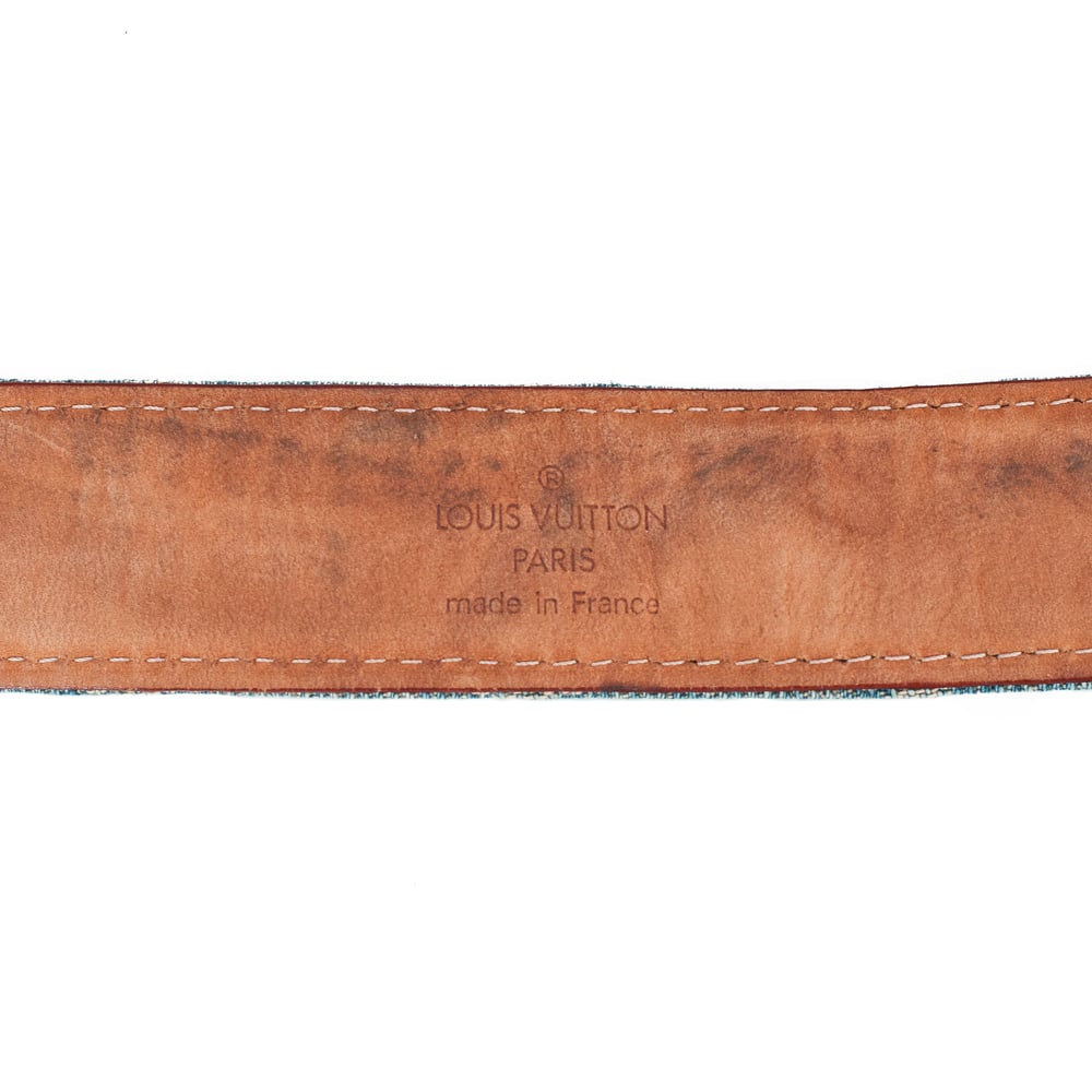 Image of Louis Vuitton 2007 Denim Monogram Belt