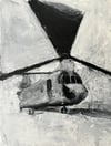 CH-47 Chinook Original Palette Knife Painting