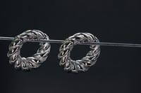 Image 1 of Ear Weights - Rope Style - Silver - Stainless Steel - Magnetic Close 8MM for Stretched Ears