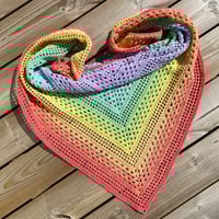 Image 1 of Shawl "Spring Reverie" in Rainbow Ombré