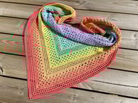 Image 2 of Shawl "Spring Reverie" in Rainbow Ombré