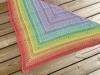 Image 4 of Shawl "Spring Reverie" in Rainbow Ombré