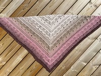 Image 5 of Shawl "Golden Rose" in White, Beige, Pink and Brown Ombré