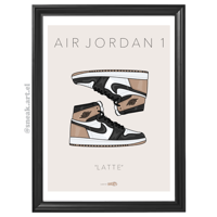 Image 2 of Sneaker Poster Air Jordan 1 “Latte” 2024 Print