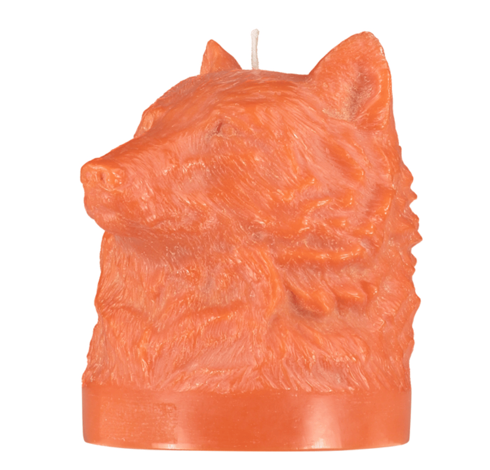 Image of Sculptural Candles (Bear, Lion, and Wolf)