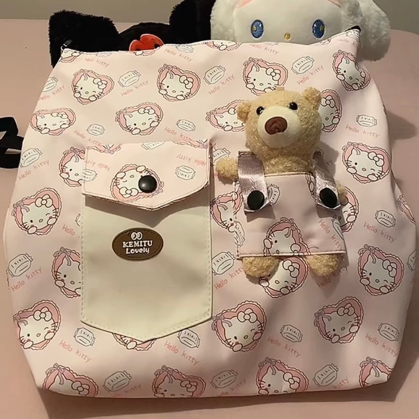 Image of Hello Kitty Bag With Cute Bear 