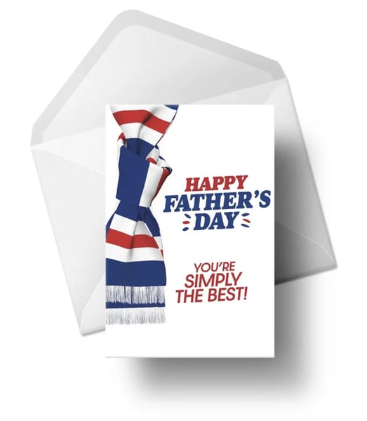 Image of Rangers Scarf Father's Day Card