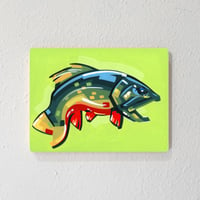 Brook Trout - Original Painting, 6" x 8" 