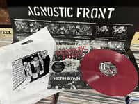 Image 1 of Agnostic Front-Victim in Pain 40th Anniversary Oxblood Vinyl Generation Records Exclusive. 