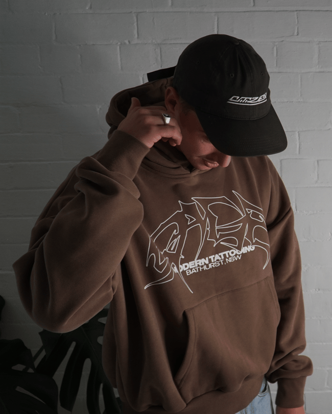 ‘Metal Logo' Hoodie - Brown (PRE-ORDER)