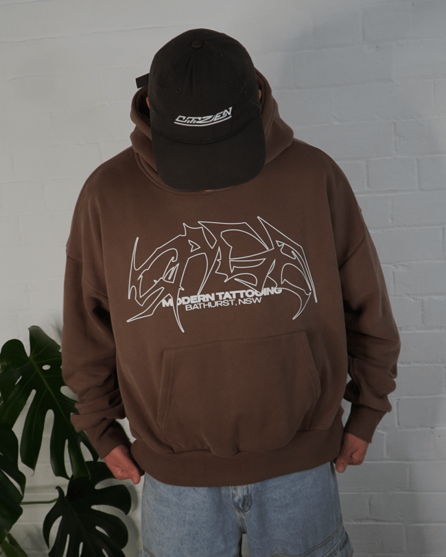 ‘Metal Logo' Hoodie - Brown (PRE-ORDER)