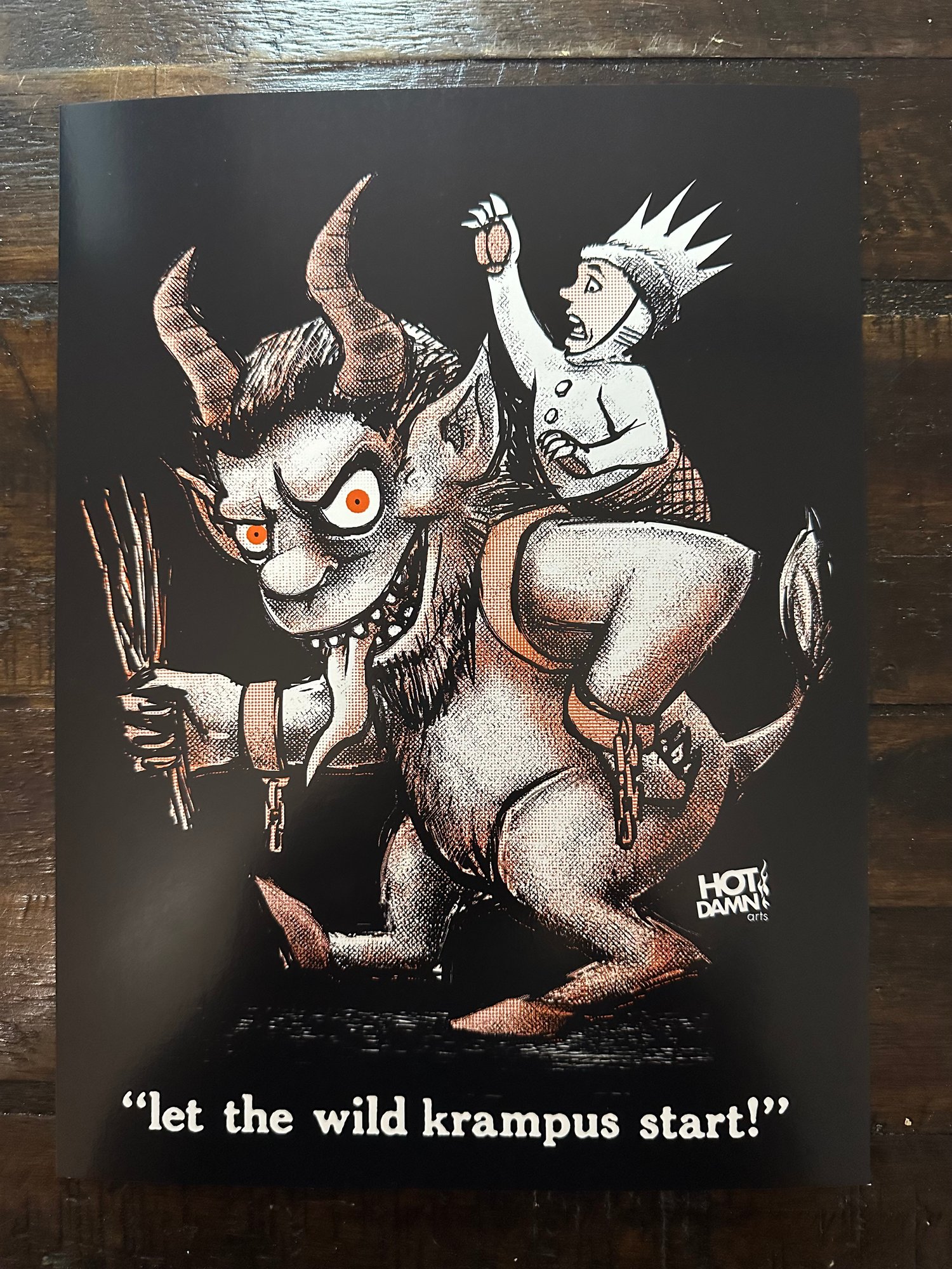 LET THE WILD KRAMPUS START ART PRINT