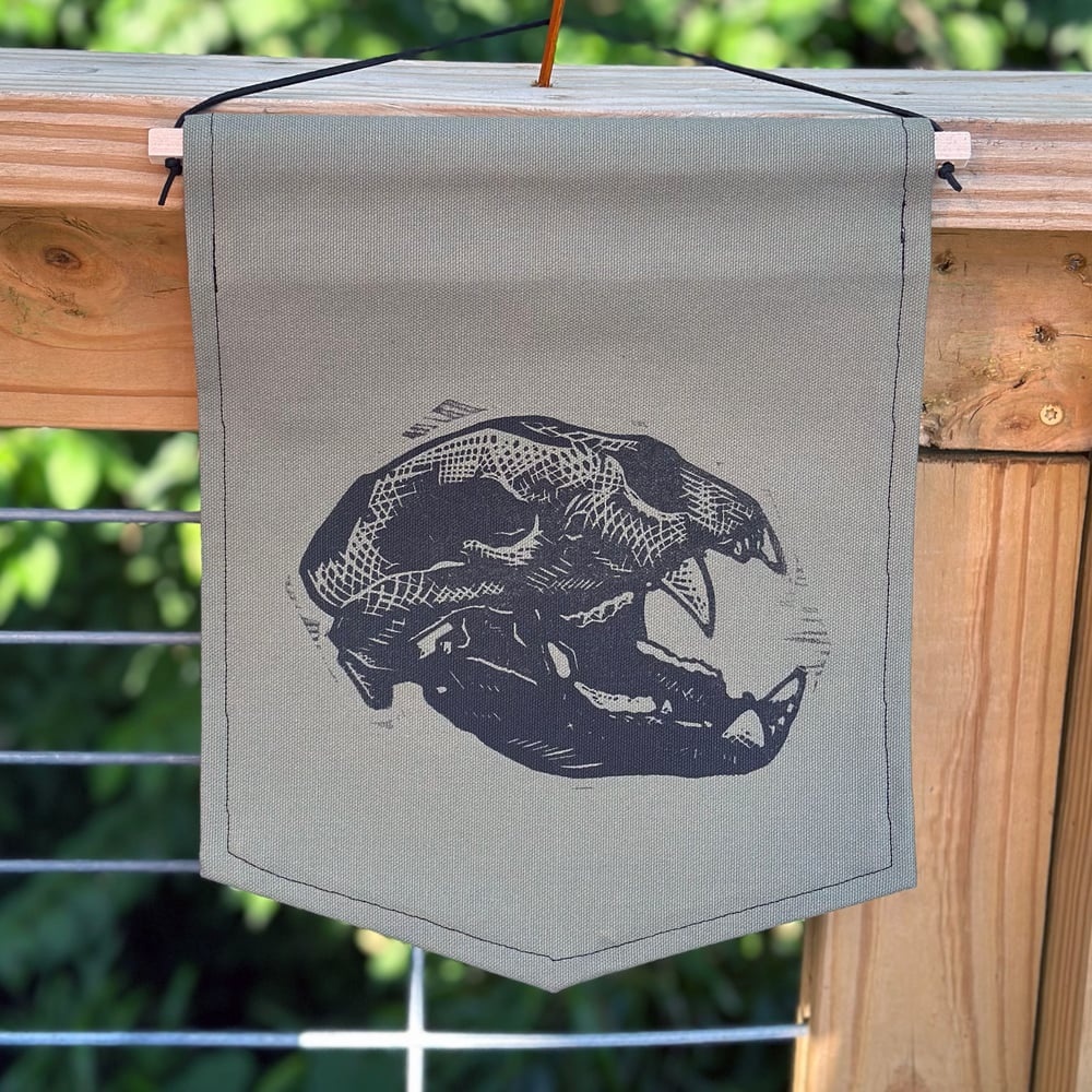 Image of Bear skull banner