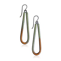 Image 2 of drip drop enamel earrings