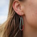 Image of drip drop enamel earrings