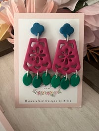 Image 1 of Papel Picado Earrings (multiple colors available)