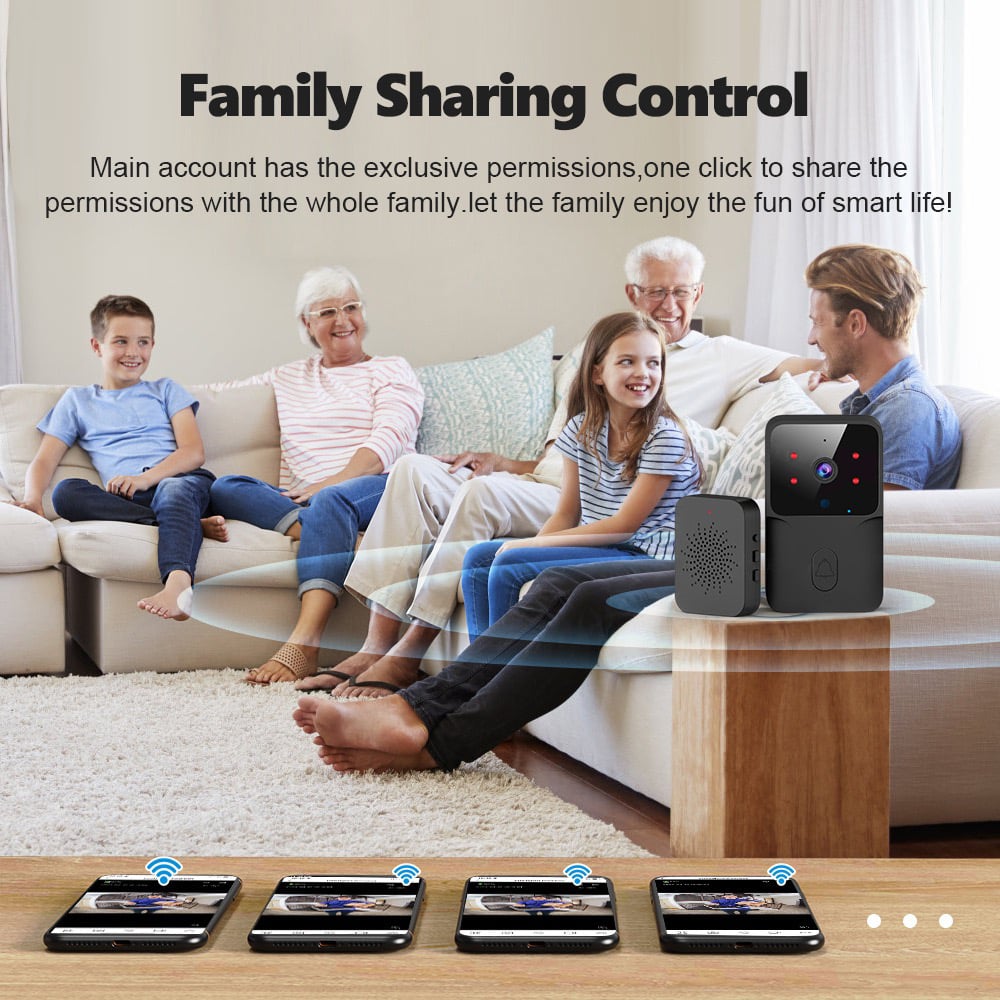 WiFi Doorbell Home Tuya WiFi Wireless Doorbell DC AC Battery Powered Camera Bell with Alexa G