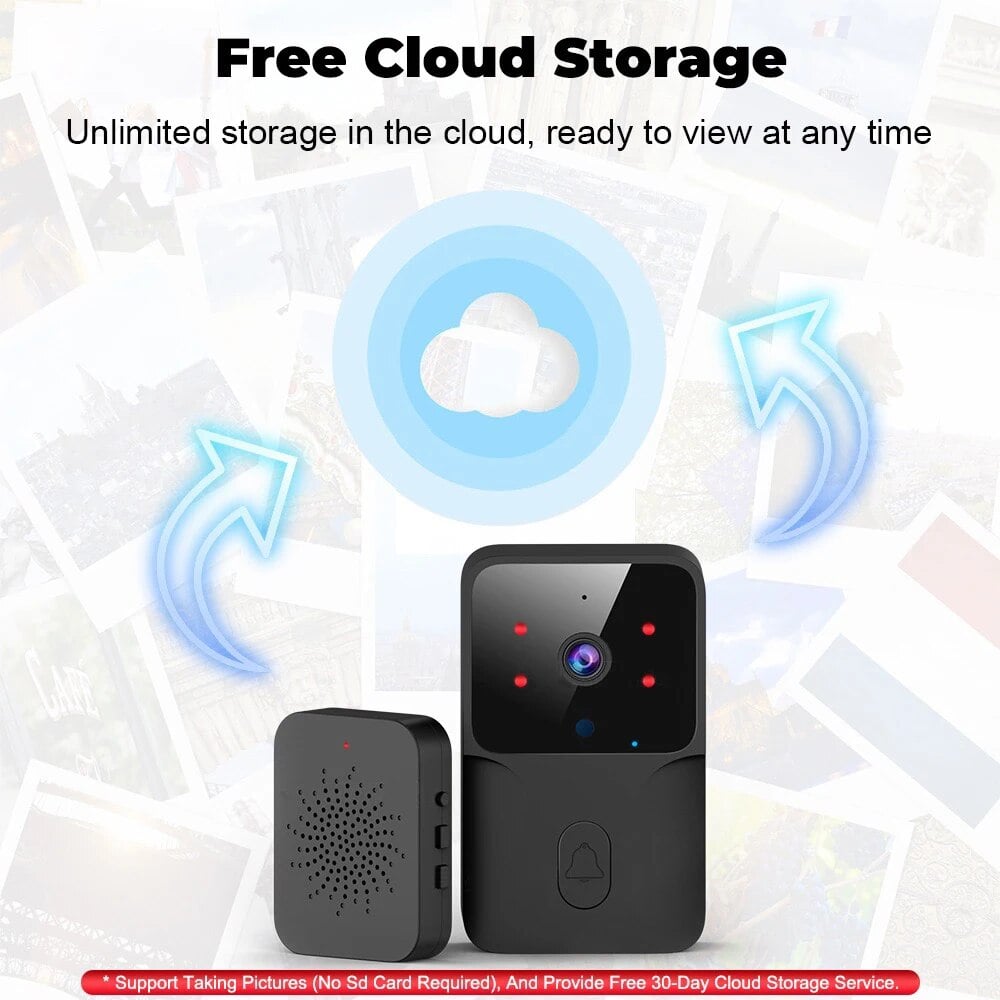WiFi Doorbell Home Tuya WiFi Wireless Doorbell DC AC Battery Powered Camera Bell with Alexa G