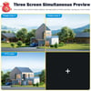 6MP 3K WIFI IP Outdoor Camera Motion Tracking PTZ Video Camera Three Lens Three Screen Waterproof