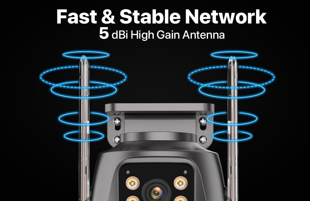 6K 9MP HD IP Camera Outdoor 8x Zoom Dual Screen External WiFi Camera 4K 8MP Security PTZ Cam