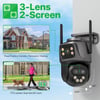 6K 9MP HD IP Camera Outdoor 8x Zoom Dual Screen External WiFi Camera 4K 8MP Security PTZ Cam