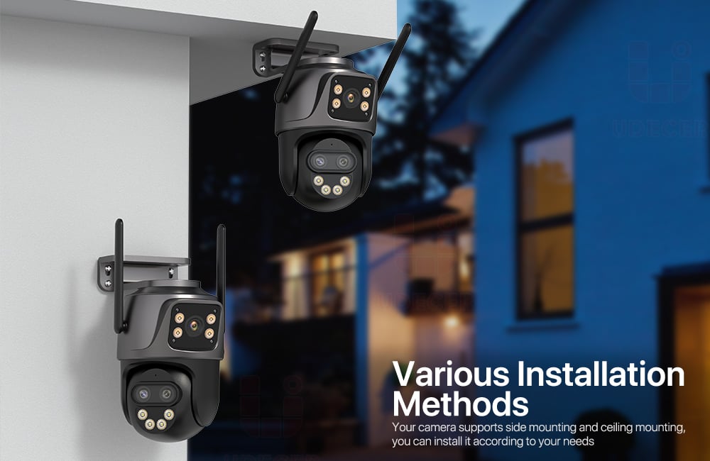 6K 9MP HD IP Camera Outdoor 8x Zoom Dual Screen External WiFi Camera 4K 8MP Security PTZ Cam