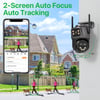 6K 9MP HD IP Camera Outdoor 8x Zoom Dual Screen External WiFi Camera 4K 8MP Security PTZ Cam