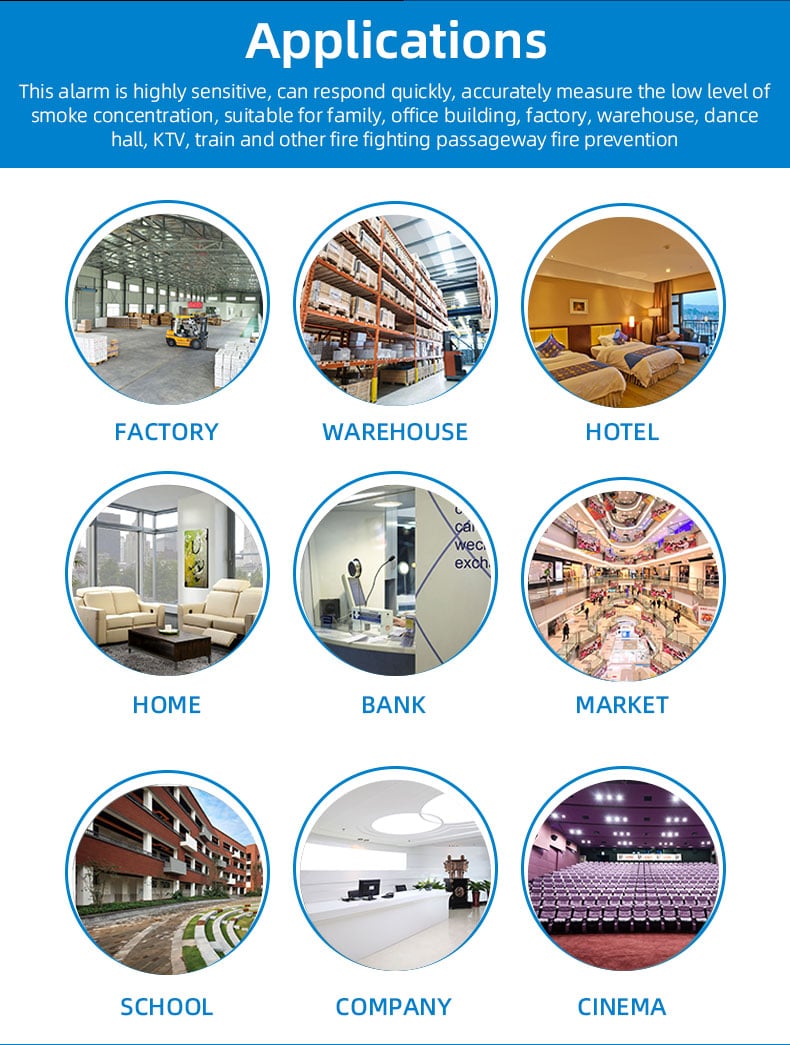 Independent Smoke Alarm Fire Protection Smokehouse Home Security System Smoke Detector