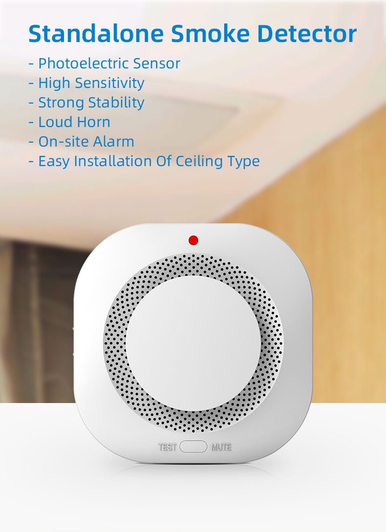 Independent Smoke Alarm Fire Protection Smokehouse Home Security System Smoke Detector
