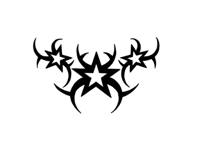 tribal cutout star