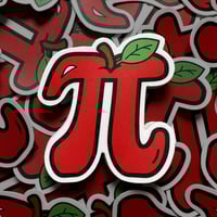 Image 1 of Red Delicious Apple Pi Sticker