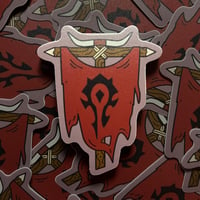 Image 1 of Horde Faction Battle Flag Sticker