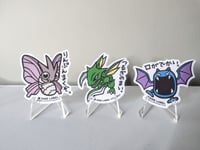 Image 1 of Pokémon Sticker Decal Lot (Venomoth, Scyther and Golbat)