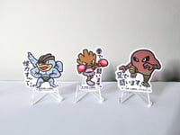 Image 1 of Pokémon Sticker Decal Lot (Machamp, Hitmonchan and Hitmonlee)