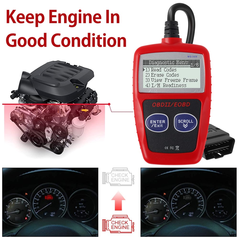 Multifunctional Car Fault Code Reader Accurate Engine Diagnostic Scanner ToolScanner Read & Erase