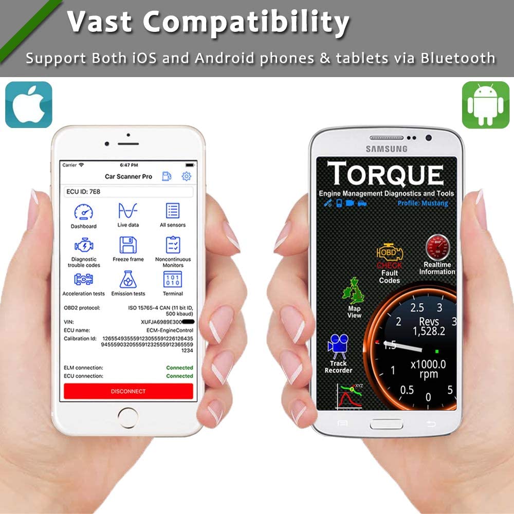 V1.5 ELM327 Bluetooth 4.0 Car Engine Fault Code Reader elm 327 V1.5 EOBD OBD II Dignostic Scanner 